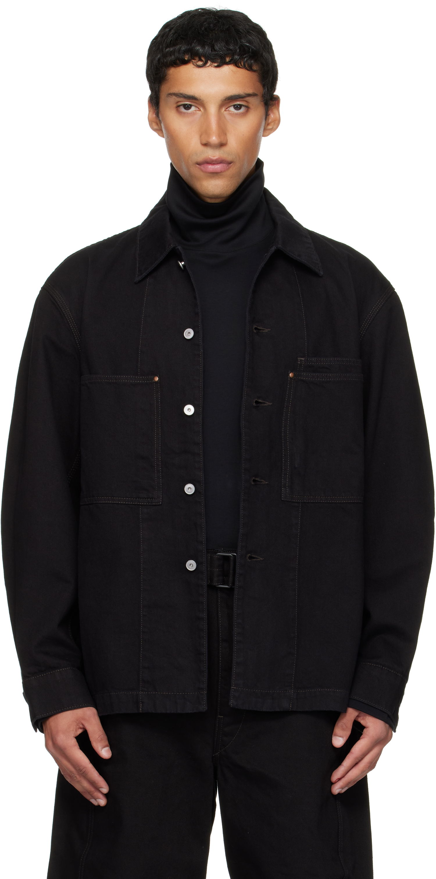 Košeľa LEMAIRE Lemaire Workwear Denim Overshirt Čierna | OV1024 LD1064, 0
