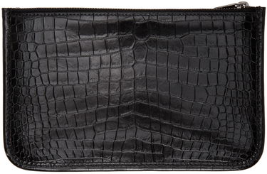 Peňaženka Saint Laurent Saint Laurent Niki Croc Bill Pouch Čierna | 606533 1QP0D, 1