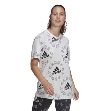 Tričko adidas Performance Allover Print Sports T-shirt Biela | HC9186, 0