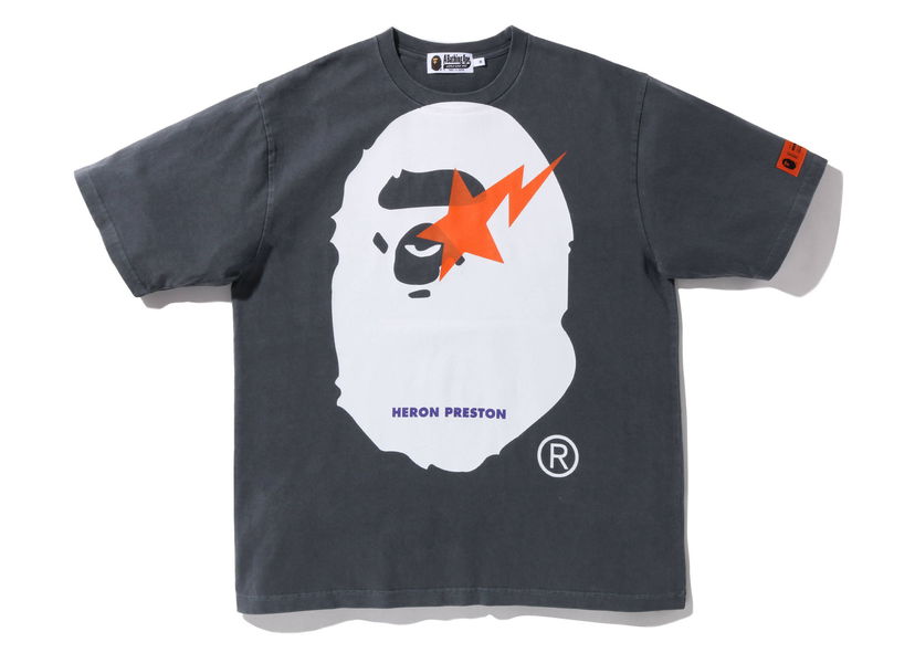 Tričko BAPE BAPE x Heron Preston Relaxed Fit Tee Black Šedá | 1I23-109-905 BLK