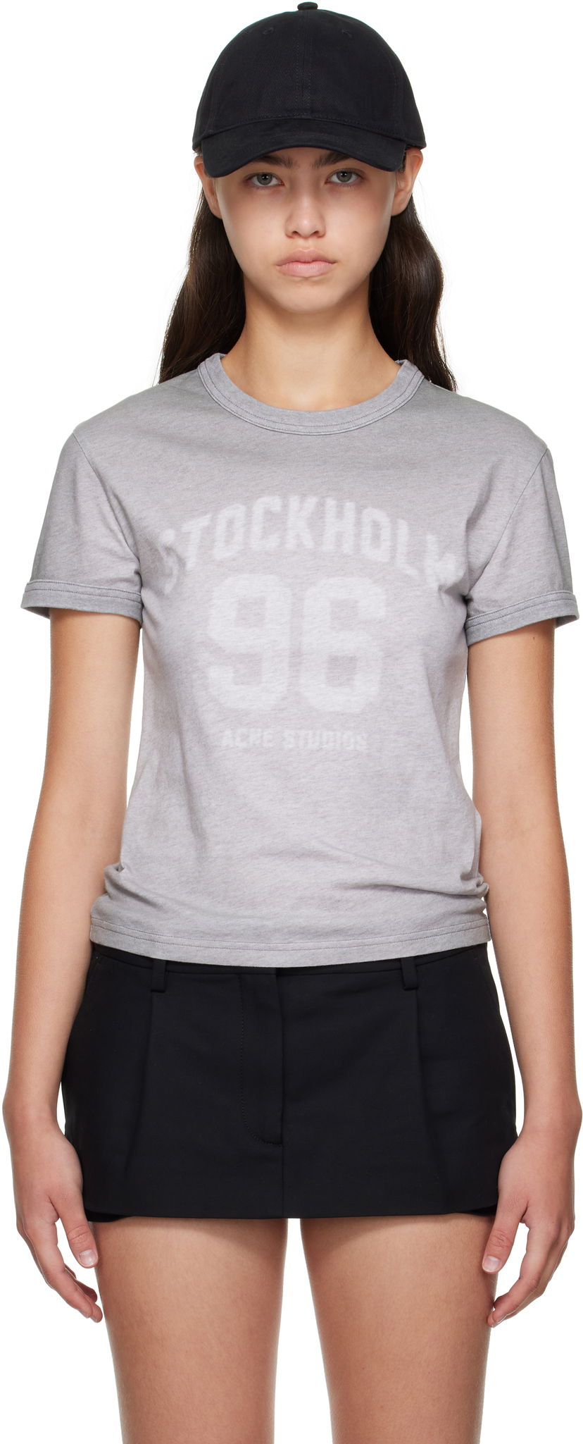 Tričko Acne Studios Acne Studios Vintage Logo T-Shirt Šedá | AL0473-