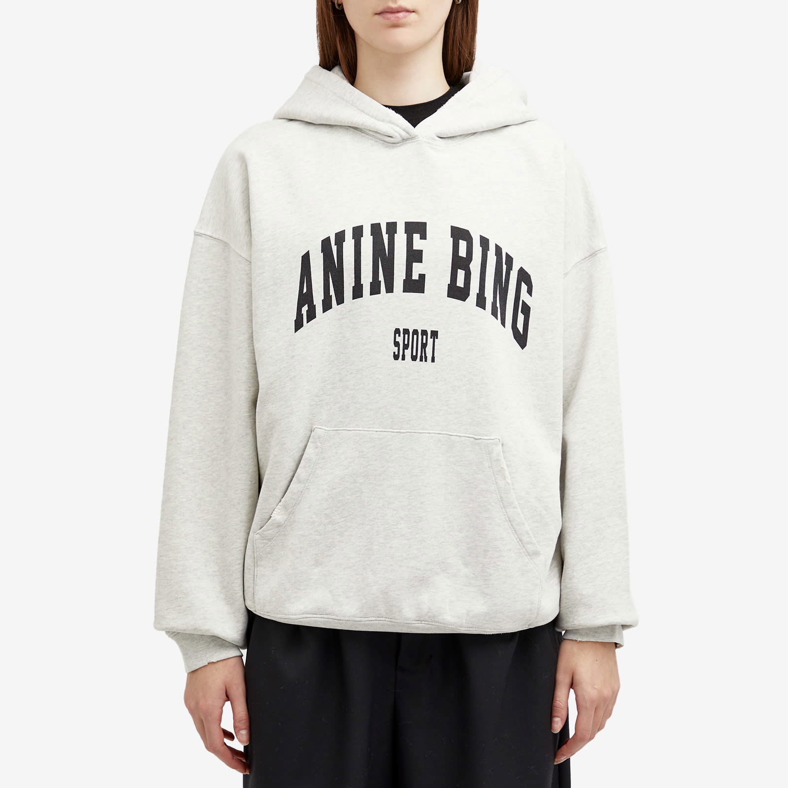 Harvey Grey Melange Hooded Sweatshirt