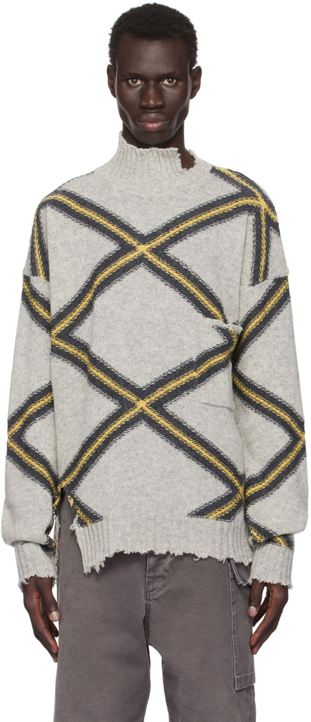 Sveter Marni Broken Wool Sweater Šedá | GCMG0410Q0 UFH946, 0