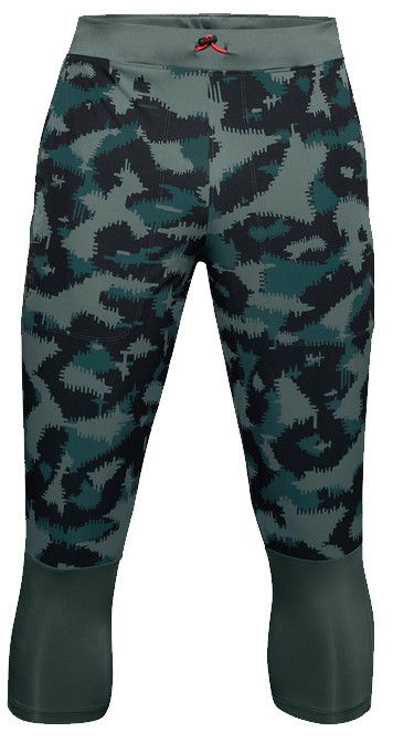Tepláky Under Armour Camouflage Print Cropped Running Leggings Zelené | 1356165-424, 0