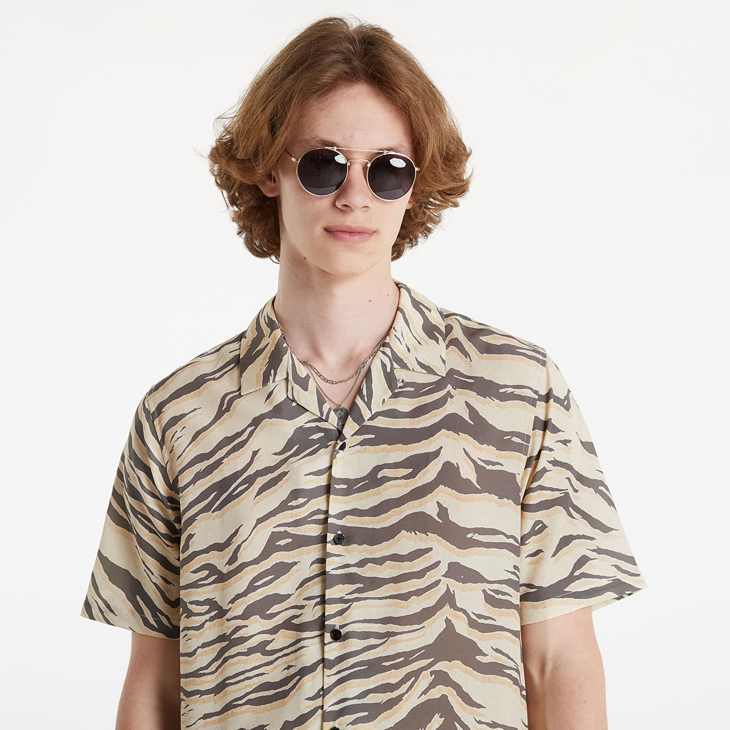 Košeľa Ksubi shirt Tigerrr Resort Short Sleeve Shirt Béžová | 5000007188, 1