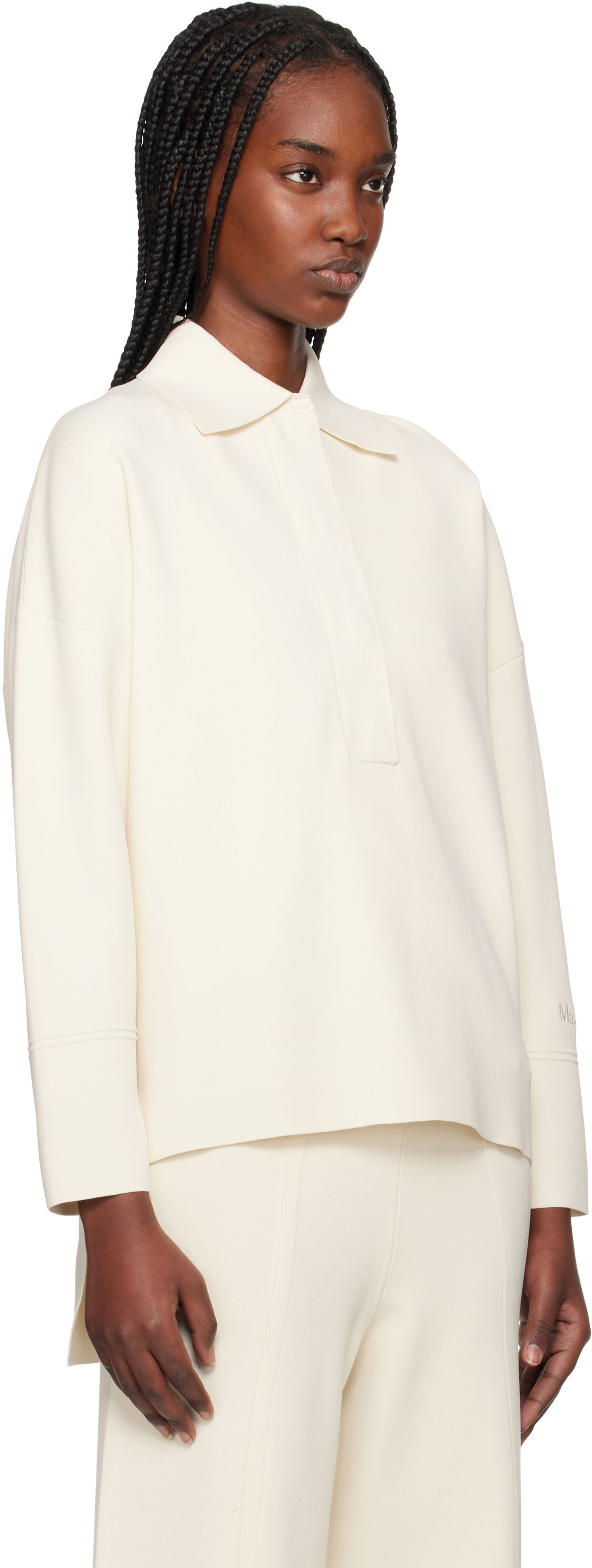 Sveter Max Mara Max Mara Vand Polo Shirt Biela | 2511361068600, 1