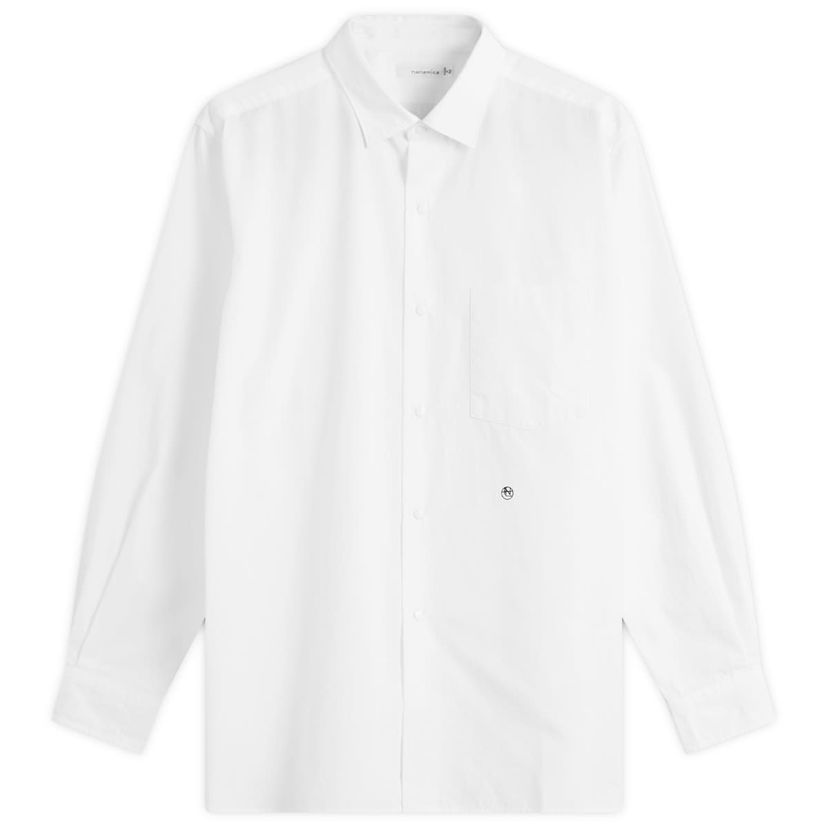 Košeľa NANAMICA Nanamica Regular Collar Wind Shirt, Size Small Biela | SUGS400E-OW