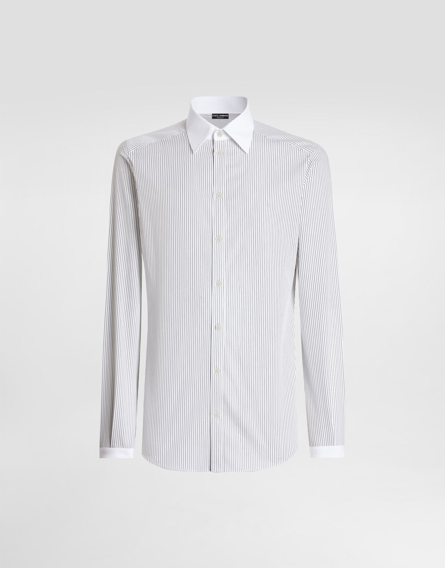 Košeľa Dolce & Gabbana Dolce & Gabbana Martini Pinstriped Poplin Shirt Biela | G5NL8ZFR51CS8051, 0