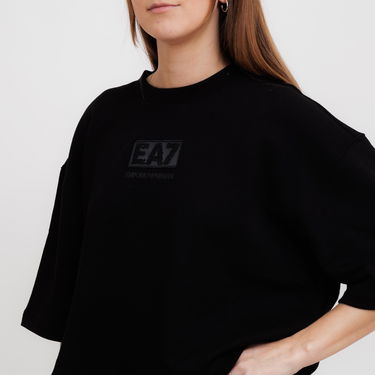 Tričko Emporio Armani EA7 Emporio Armani Cropped T-Shirt Čierna | 7W000177-AF12473-UC001, 2