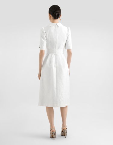 Šaty Dolce & Gabbana Dolce & Gabbana Floral Jacquard Dress Biela | F60ATZFJTB4W3789, 2