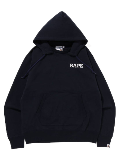 Mikina BAPE A Bathing Ape Relaxed Fit Pullover Hoodie Navy | 1I80-114-002