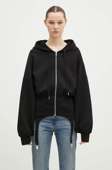 Mikina Fiorucci Fiorucci Neoprene Suspender Zip-Up Hoodie Čierna | W01FMSHO268NE01BK01, 0
