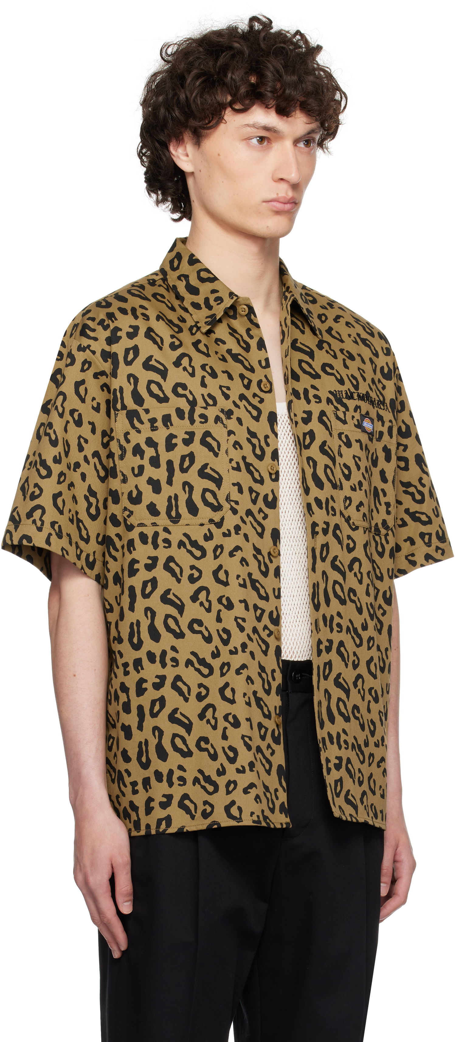 Košeľa WACKO MARIA WACKO MARIA x Dickies Leopard Print Work Shirt Hnedá | 25SS-WMS-DC02, 1