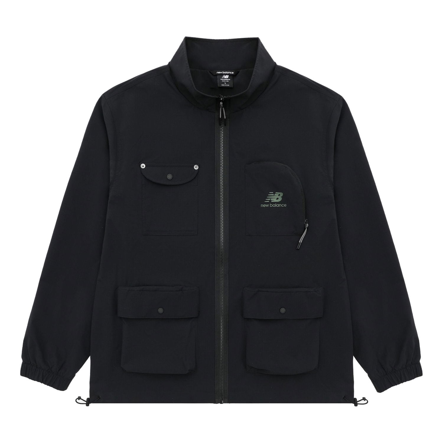 Vetrovka New Balance Logo Full-Zip Utility Jacket Čierna | AMJ31322-BK, 0