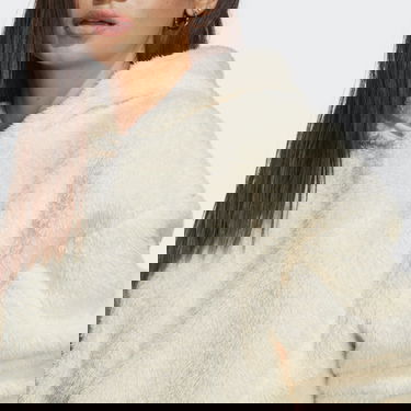 Mikina adidas Originals Essentials+ Fluffy Teddy Hoodie Béžová | IC2254, 1