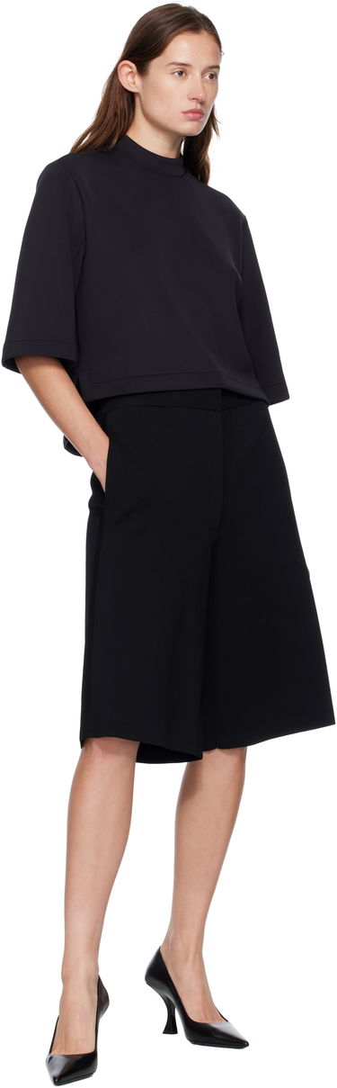 Tričko Moncler Genius x Edward Enninful Neoprene Cropped Mock Neck Tee Čierna | K24038C0000289A8K, 3