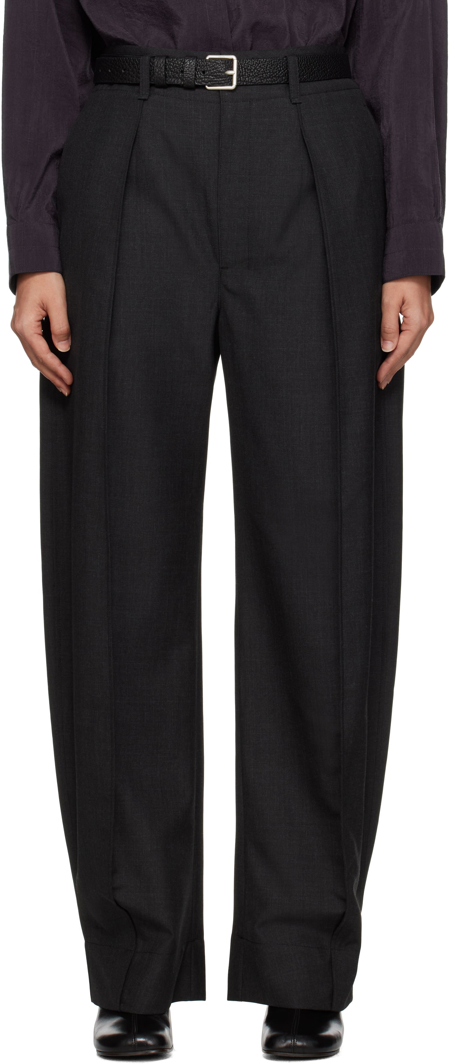 Nohavice LEMAIRE LEMAIRE Curved Volume Tailored Pants Čierna | PA1118 LF414, 0