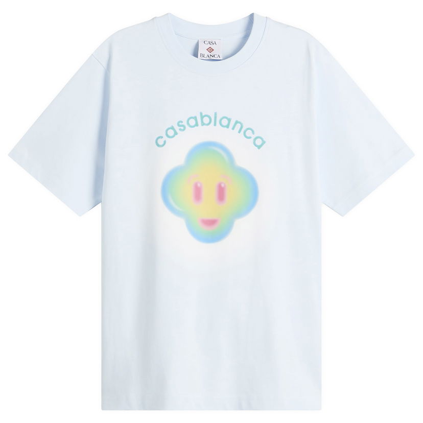 Tričko Casablanca Airbrush Smiley Classic T-Shirt Modrá | M-SP26-JTS-001-09