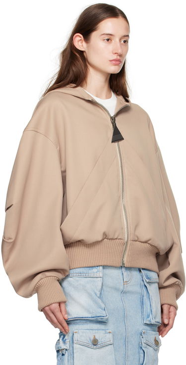 Mikina The Attico Attico Hooded Bomber Jacket Béžová | 241WCB41 W046, 1