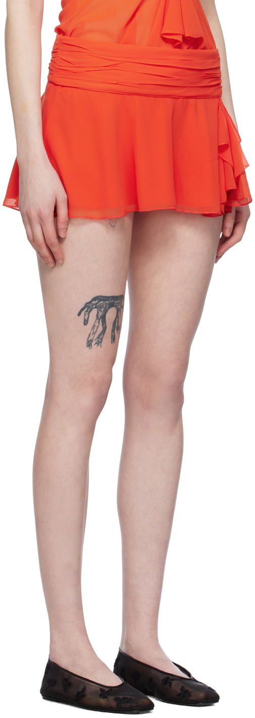 Sukňa GUIZIO Guizio Gathered Miniskirt Oranžová | S24330W034, 1