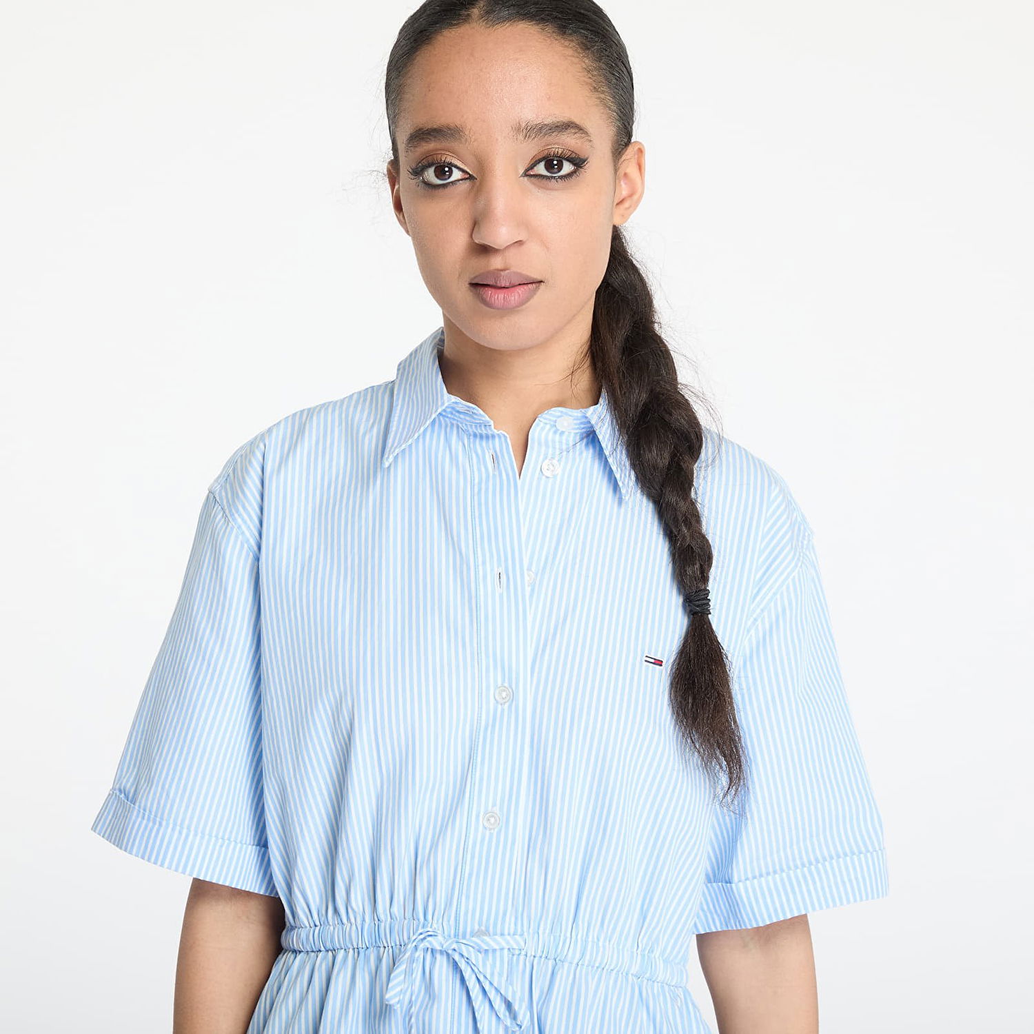 Šaty Tommy Hilfiger Tommy Jeans Mini Stripe Shirt Dress Modrá | DW0DW20617 0A9, 1