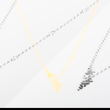 Náhrdelník GUESS Life In 4G Universal Crystal Embellished Logo Pendant Necklace Žltá | JUBN02141JWYG-GOLD, 2