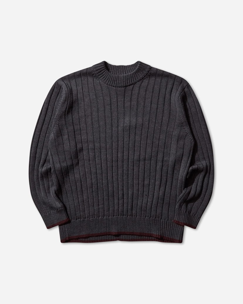 Sveter GR10K Rib Crew Neck Workwear Sweater Šedá | CGB41207CZ62 62