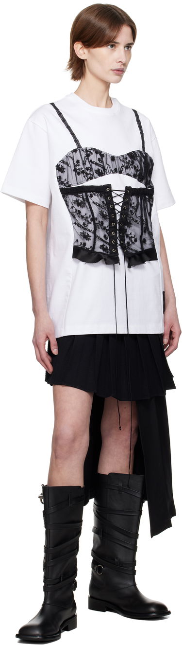 Tričko Andersson Bell Andersson Bell Lace Corset Oversized T-Shirt Biela | atb1268w, 3