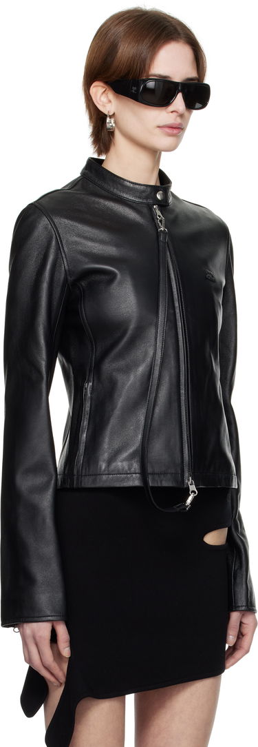 Bunda Courrèges Courrèges City Leather Jacket Čierna | 125LBL257CV0005, 1