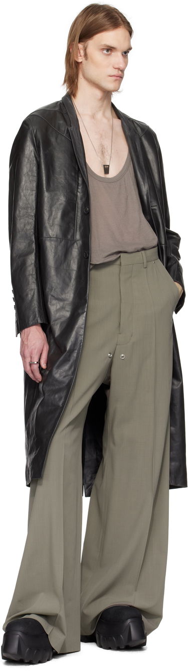 Kabáty Rick Owens Rick Owens Hollywood Lido Leather Coat Čierna | RU01E5954 LTP, 3