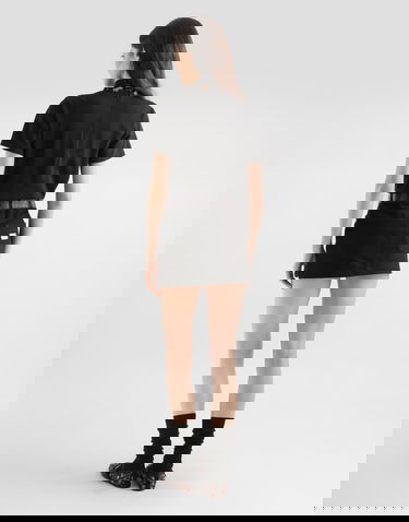 Tričko Dolce & Gabbana Jersey T-shirt with Floral Tie Neck Čierna | F8W28ZGDDPCN0000, 2