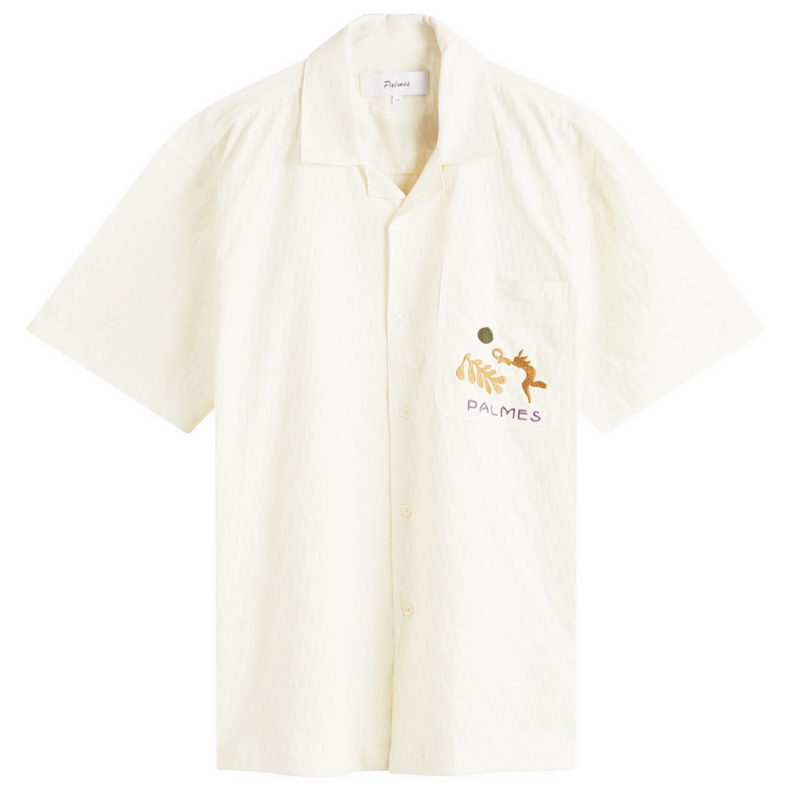 Palmes Garden Embroidered Short Sleeve Shirt
