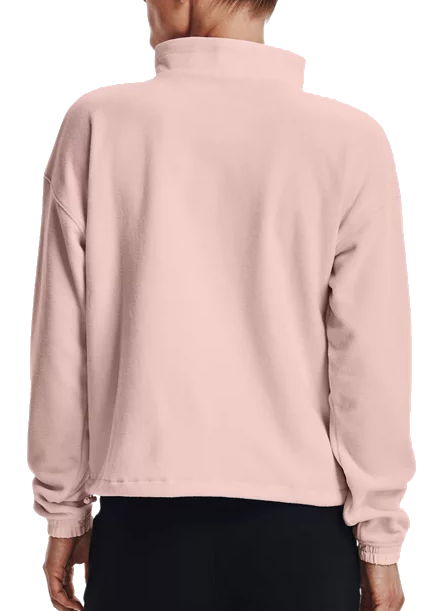 Mikina Under Armour UA Rush Fleece Quarter-Zip Pullover with Kangaroo Pocket Ružová | 1365776-685, 1