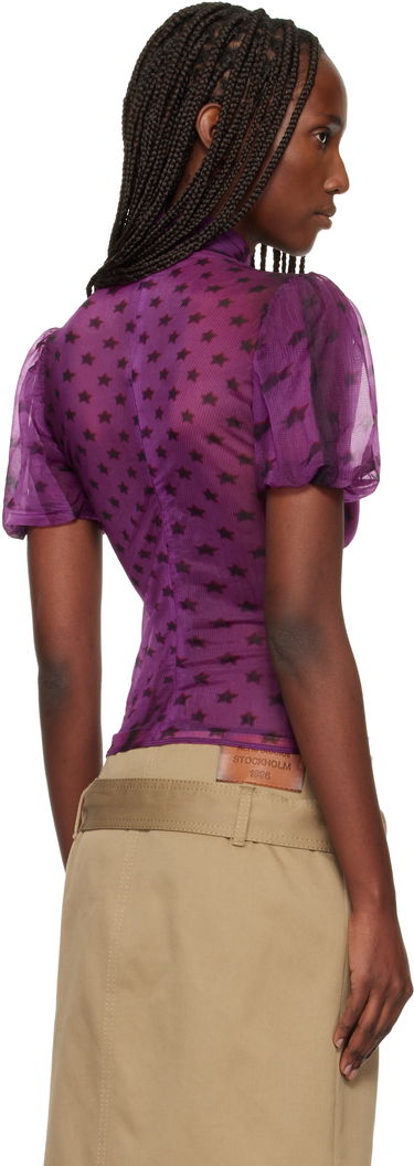 Košeľa Acne Studios Sheer Bow Blouse Fialová | AC0756-, 2