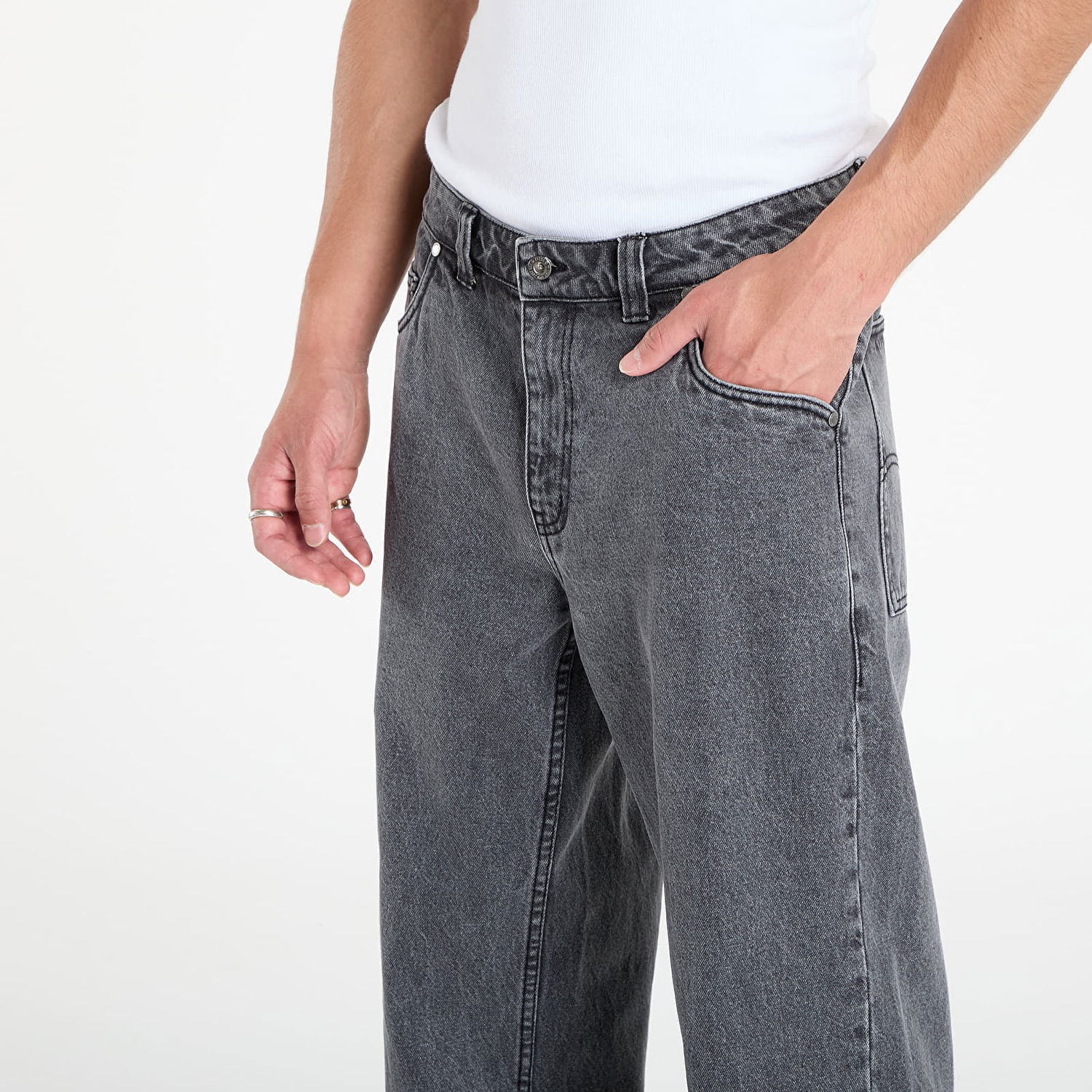 Džínsy Dime Dime Classic Relaxed Denim Pants Šedá | DIMESU2512BLK, 1