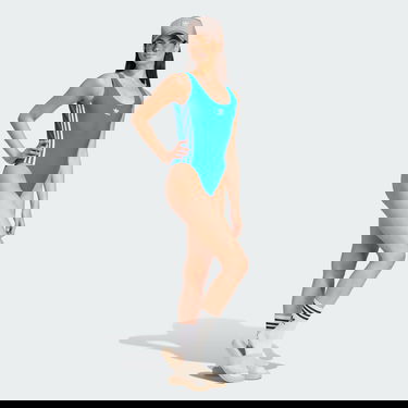 Plavky adidas Originals Adicolor 3-Stripes Swimsuit Modrá | IM1146, 4