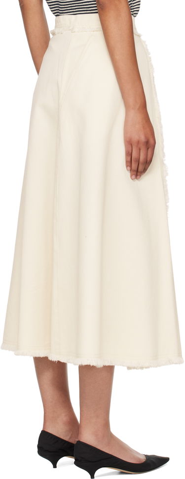 Sukňa Max Mara Alvaro Frayed-Edge Midi Skirt Béžová | 2525106051600, 2