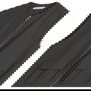 Vesta Samsoe Samsoe Sakelly Full-Zip Vest Top with Pockets Šedá | F25400072-CLR000391, 1