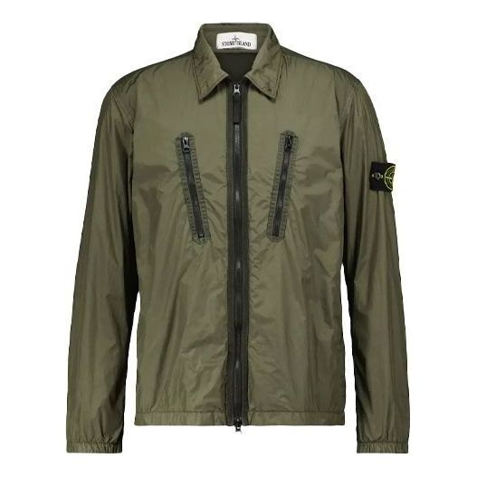 Vetrovka Stone Island Stone Island Garment Dyed Crinkle Reps Jacket Zelené | 751510523-V0055