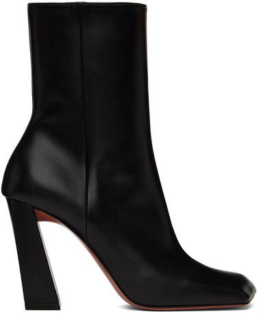 Starostlivosť o obuv Amina Muaddi Amina Muaddi Marine Boots Čierna | MARINE BOOTIE BLOCK HEEL NAPPA, 0