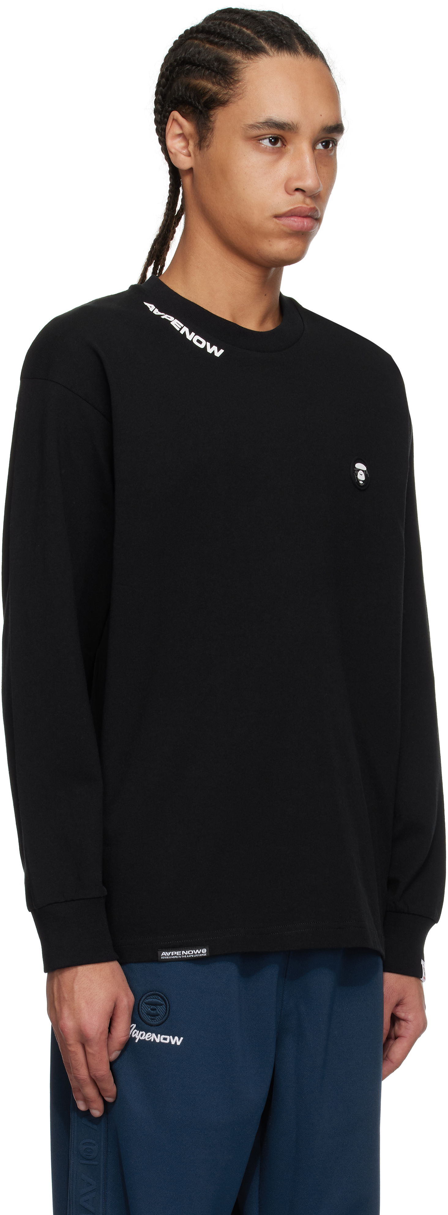 Mikina AAPE by A Bathing Ape AAPE by A Bathing Ape 'AAPE Now' Long Sleeve T-Shirt Čierna | AAPLTM1607XXNBKX, 1