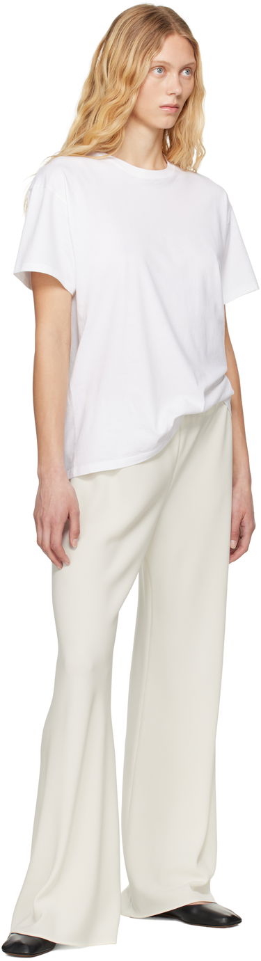 Nohavice The Row Gala Wide Leg Trousers Biela | 1766-W1968, 3
