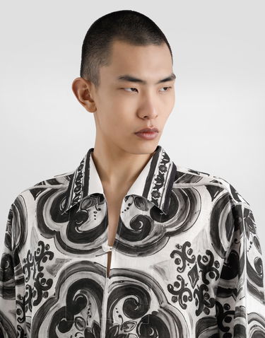 Košeľa Dolce & Gabbana Dolce & Gabbana Majolica Print Linen Shirt Rôznofarebný | G5GJ8TFP4M8IU3TN, 1