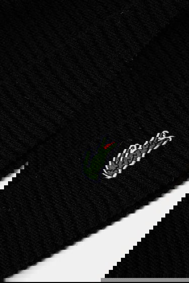Šál Lacoste Ribbed Wool Beanie and Scarf Set Čierna | RB5385, 5