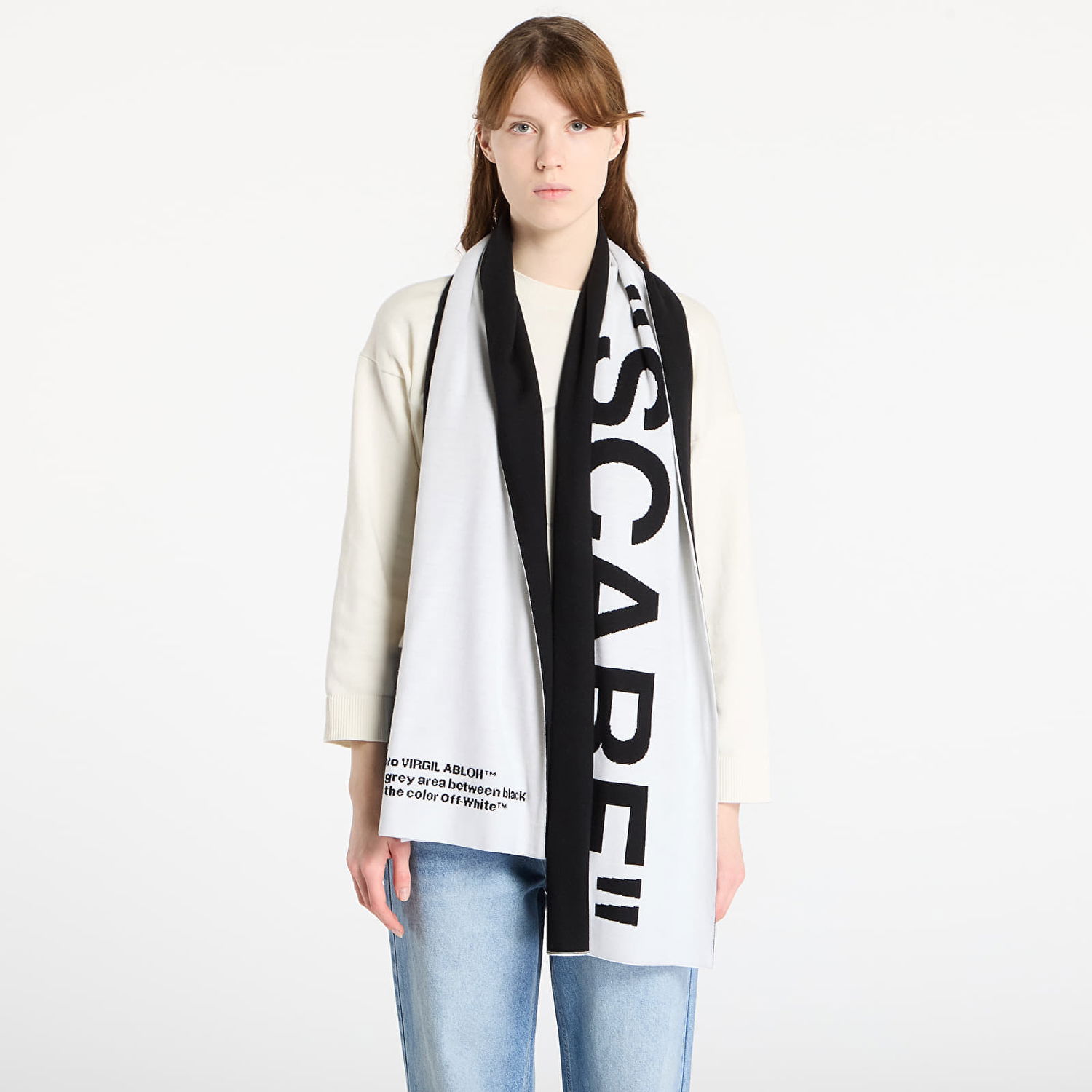 Šál Off-White Quotes Scarf Čierna | OWMA068F25KNI0020110, 0