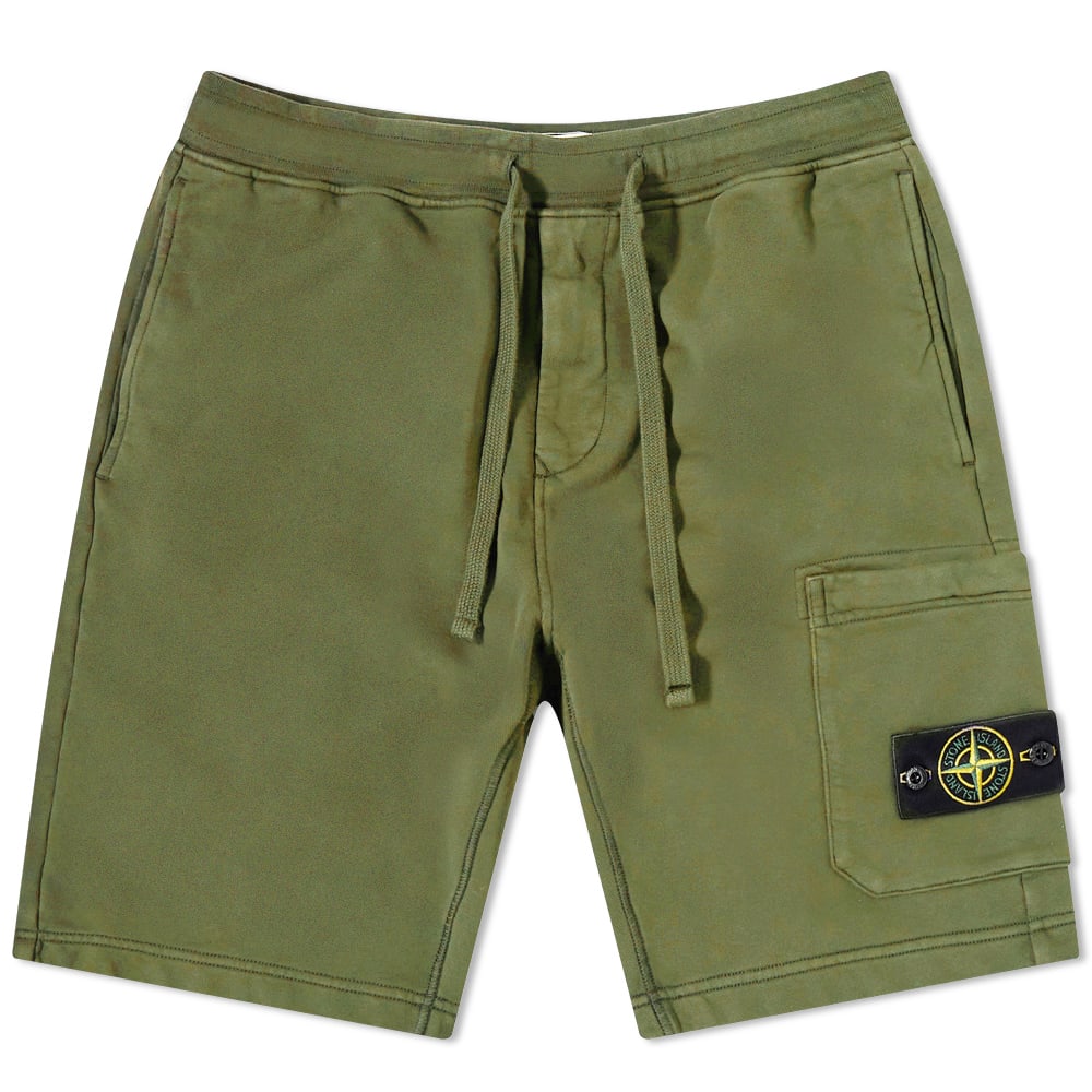 Šortky Stone Island Garment Dyed Sweat Short Zelené | 761564651-V0058, 0