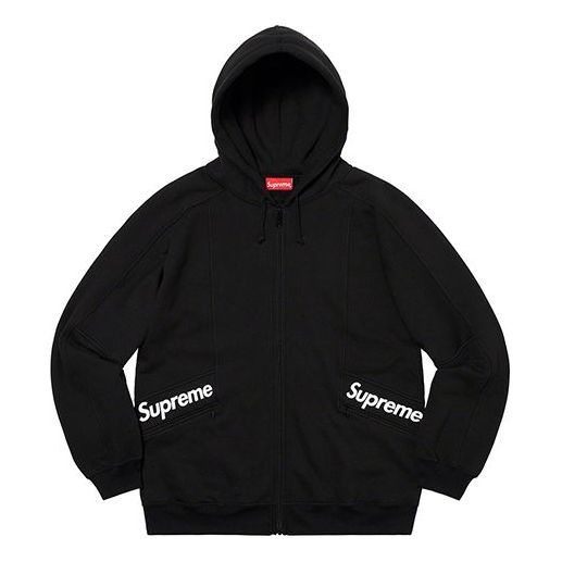 Mikina Supreme Supreme Zip Up Hooded Sweatshirt Čierna | SUP-SS20-365