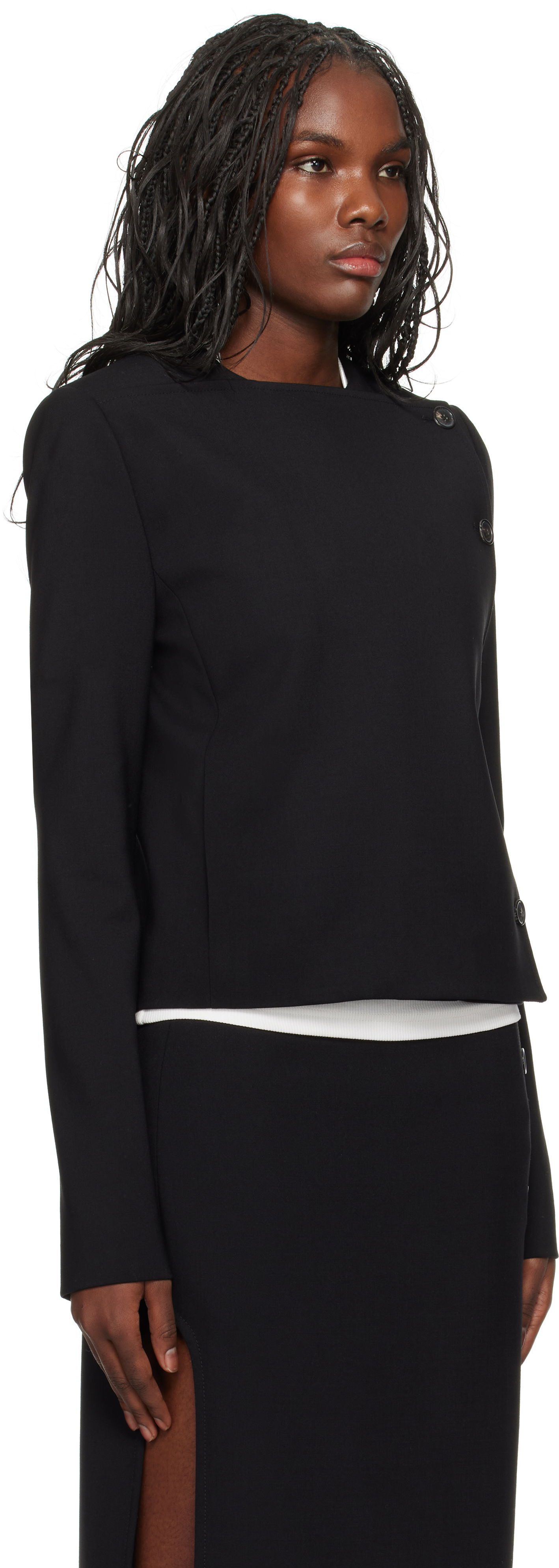 Buttoned Tailored Jacket