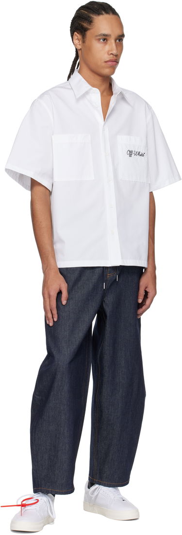 Košeľa Off-White Off-White Script Summer Shirt Biela | OMGG002C99FAB0030110, 3