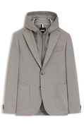 Slim-fit blazer with integrated hoodie